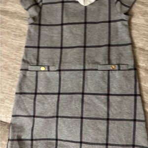 Gray Plaid Kids Dress